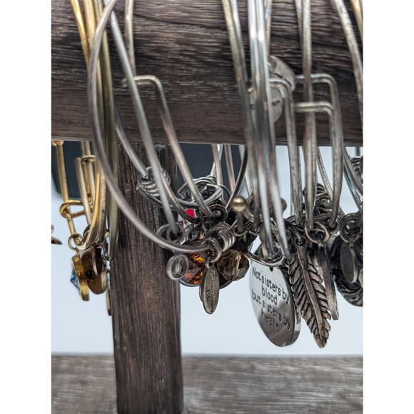 Lot of Twenty-Nine Alex and Ani & Similar Adjustable Wire Bangle Bracelets - Picture 8 of 12